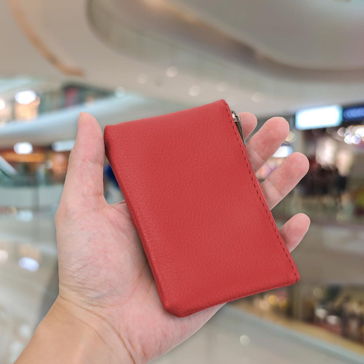 Monedero Mini PU Simarro 2 Pcs Rosa y Rojo Organizador
