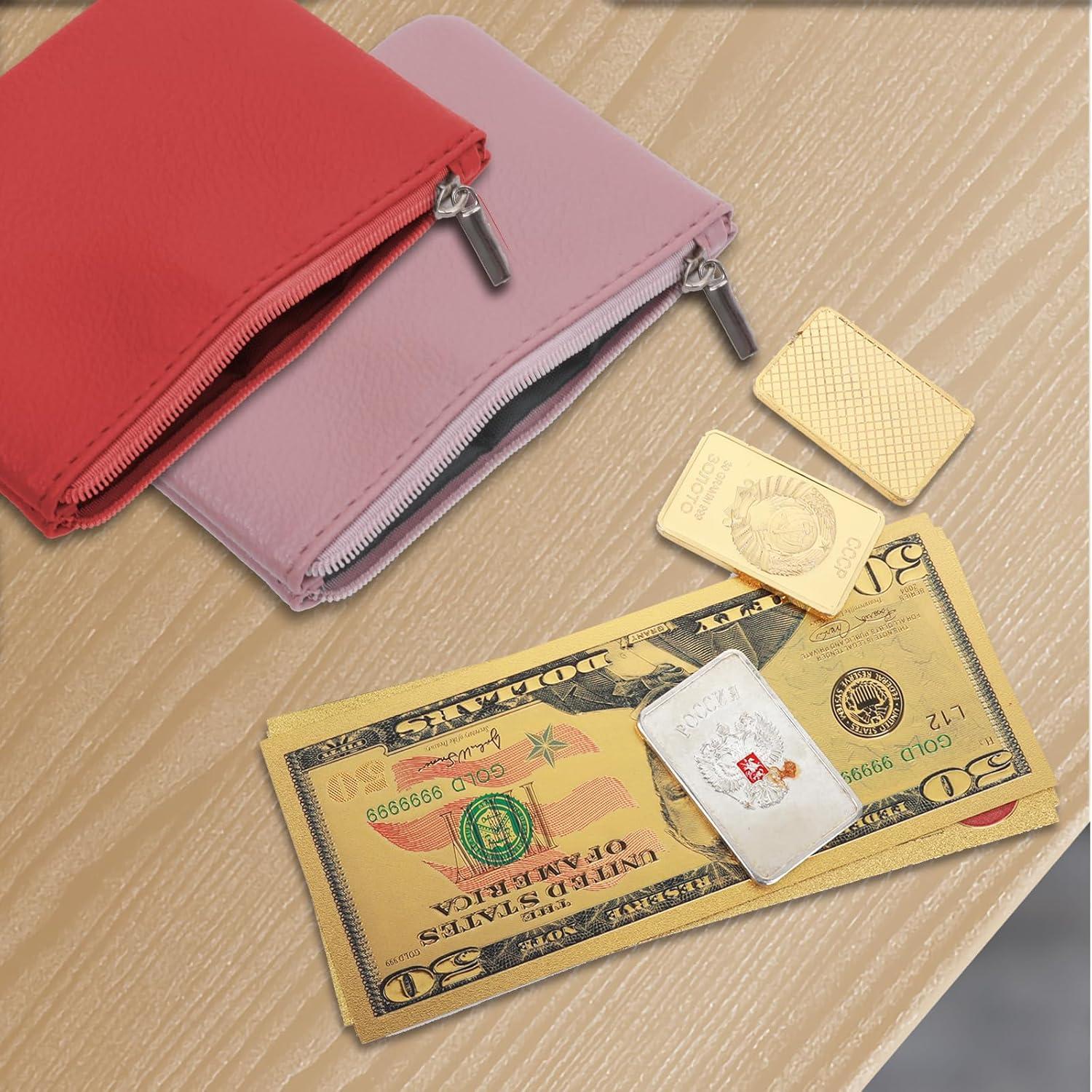 Monedero Mini PU Simarro 2 Pcs Rosa y Rojo Organizador