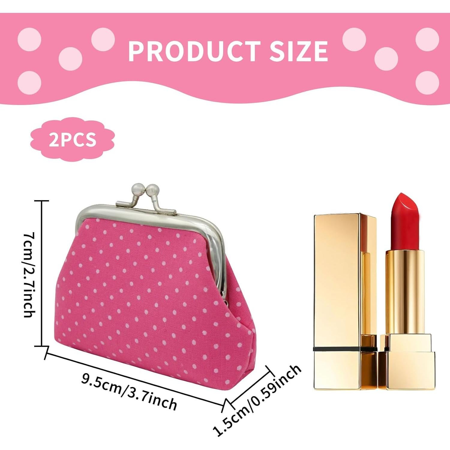 Monedero Compacto AfitLulu Set de 2 Mujeres Blanco y Rosa