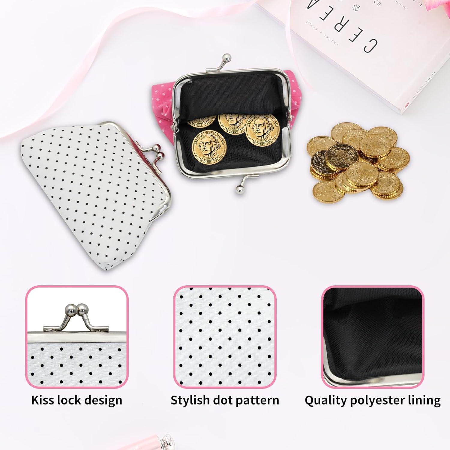 Monedero Compacto AfitLulu Set de 2 Mujeres Blanco y Rosa