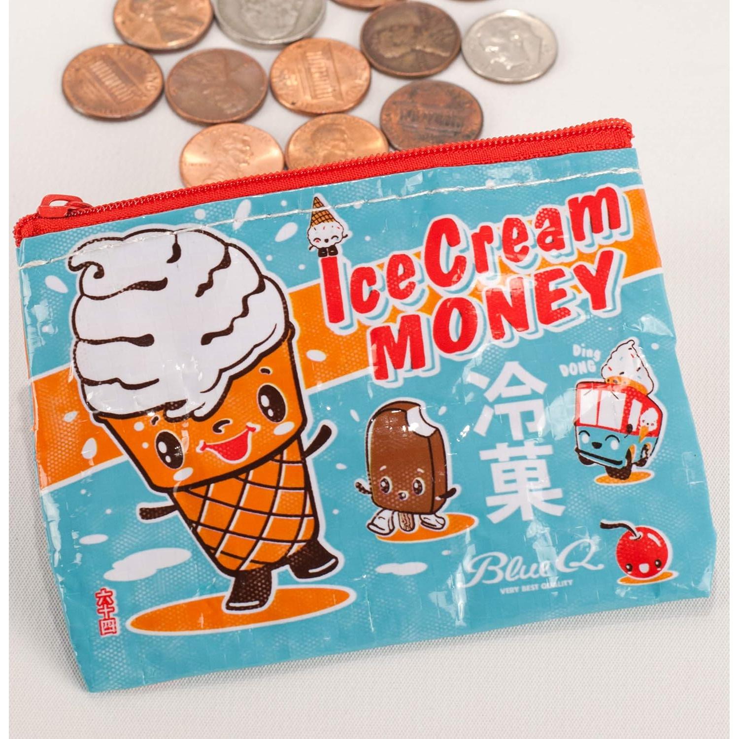 Monedero Blue Q Dinero de Helado 95% Reciclado 10.2x7.6cm