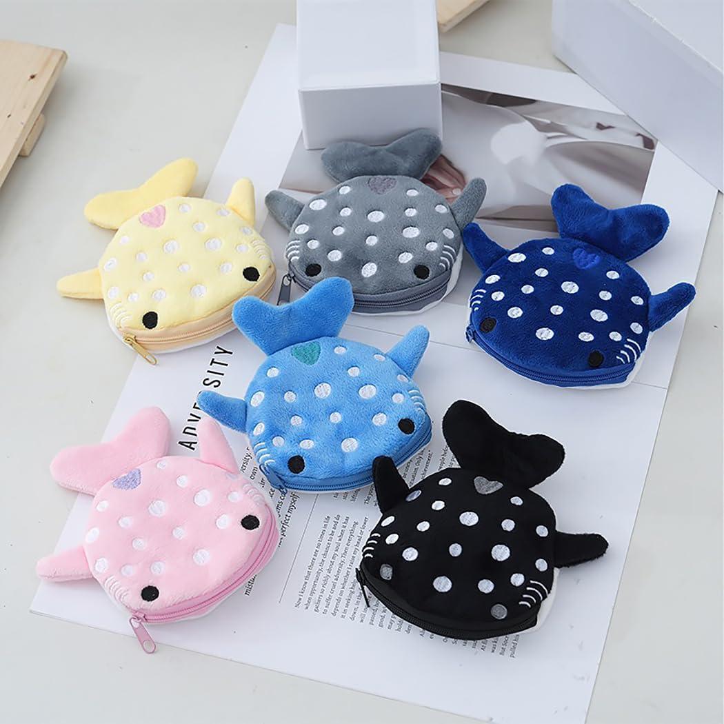 Monedero Kawaii Tiburón Ballena SCORYULE 4PCS Práctico