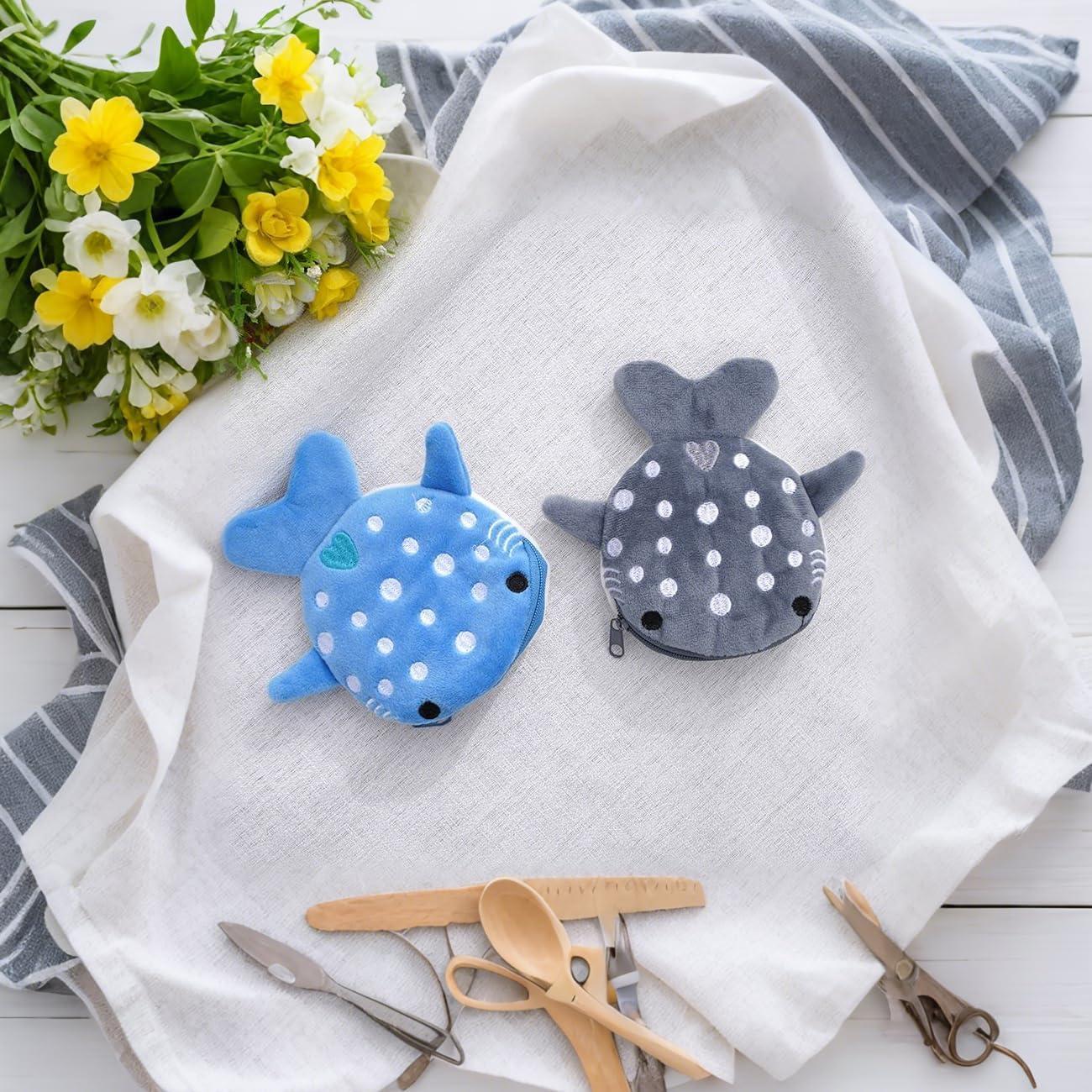 Monedero Kawaii Tiburón Ballena SCORYULE 4PCS Práctico