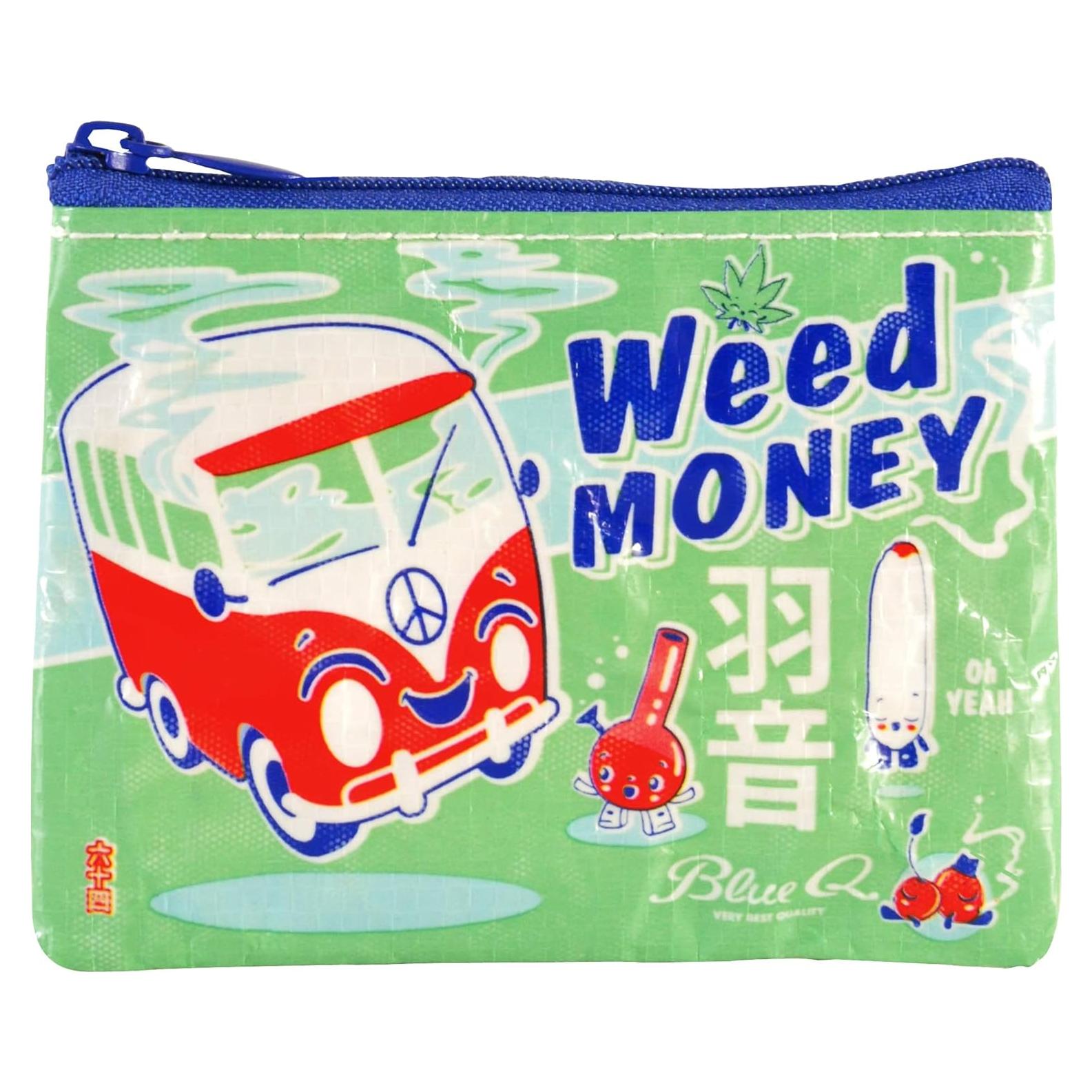 Monedero Blue Q Dinero de Hierba 10.2 cm x 7.6 cm