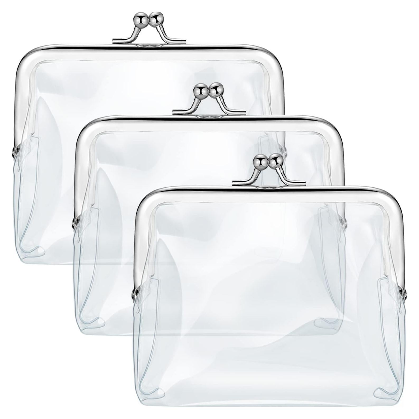 Monedero Transparente Weewooday 3 Piezas para Mujeres PVC