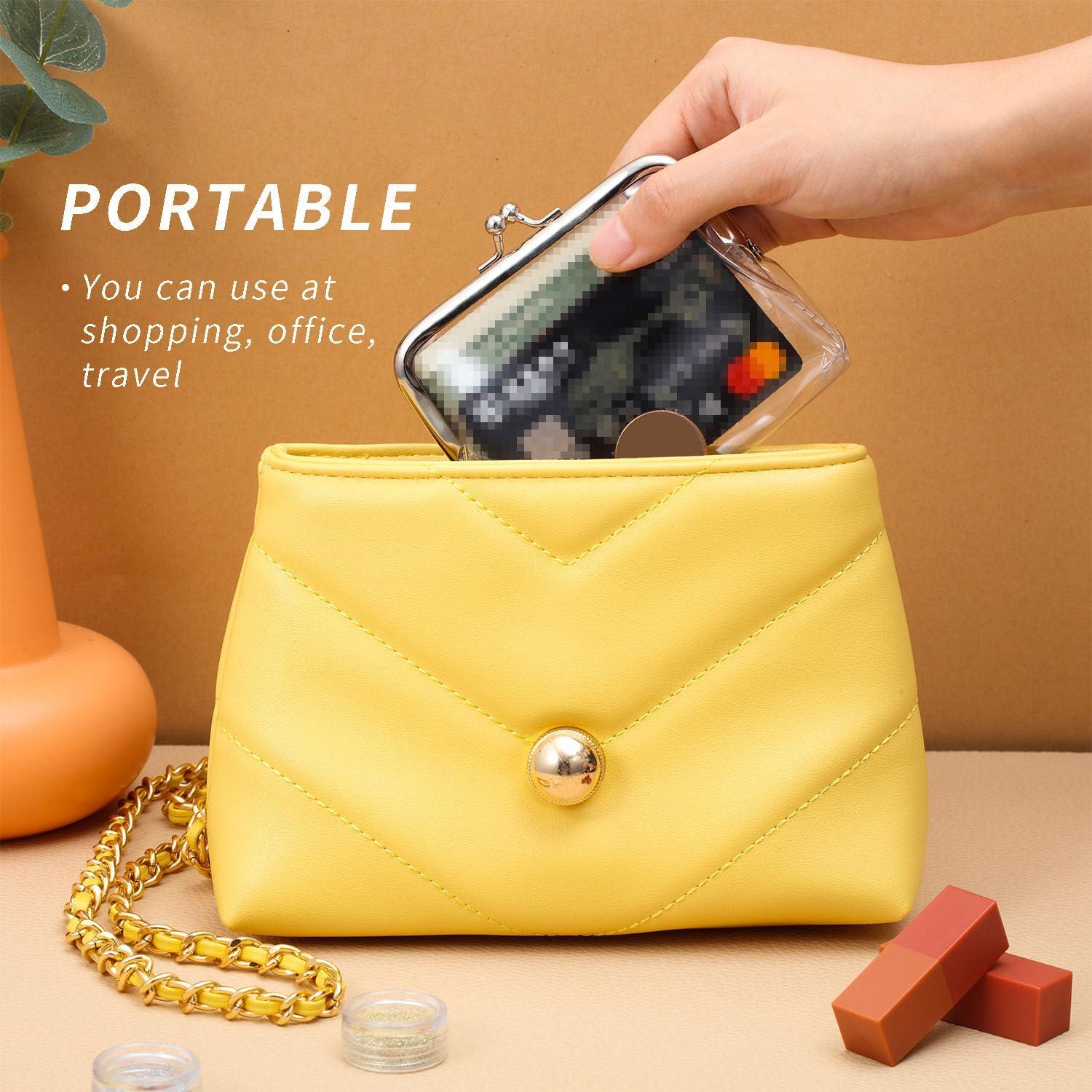 Monedero Transparente Weewooday 3 Piezas para Mujeres PVC