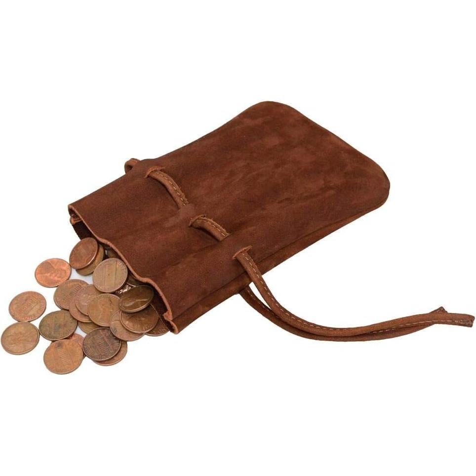 Bolsa de Monedas Medieval de Cuero Hide & Drink - 15x10cm