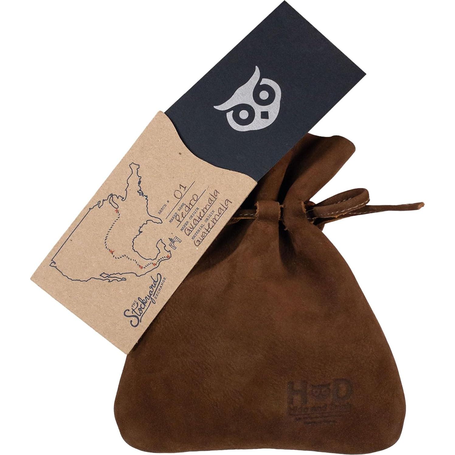 Bolsa de Monedas Medieval de Cuero Hide & Drink - 15x10cm