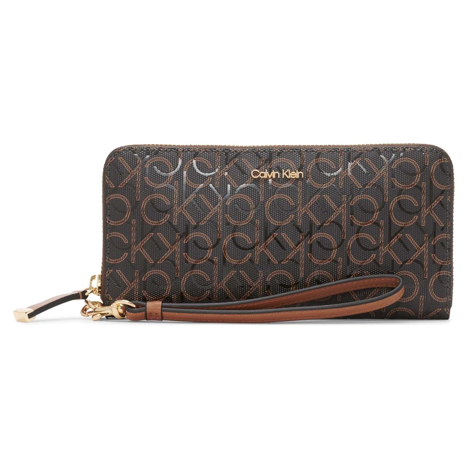 Cartera Continental Saffiano Calvin Klein Marrón 24.6x14.2cm