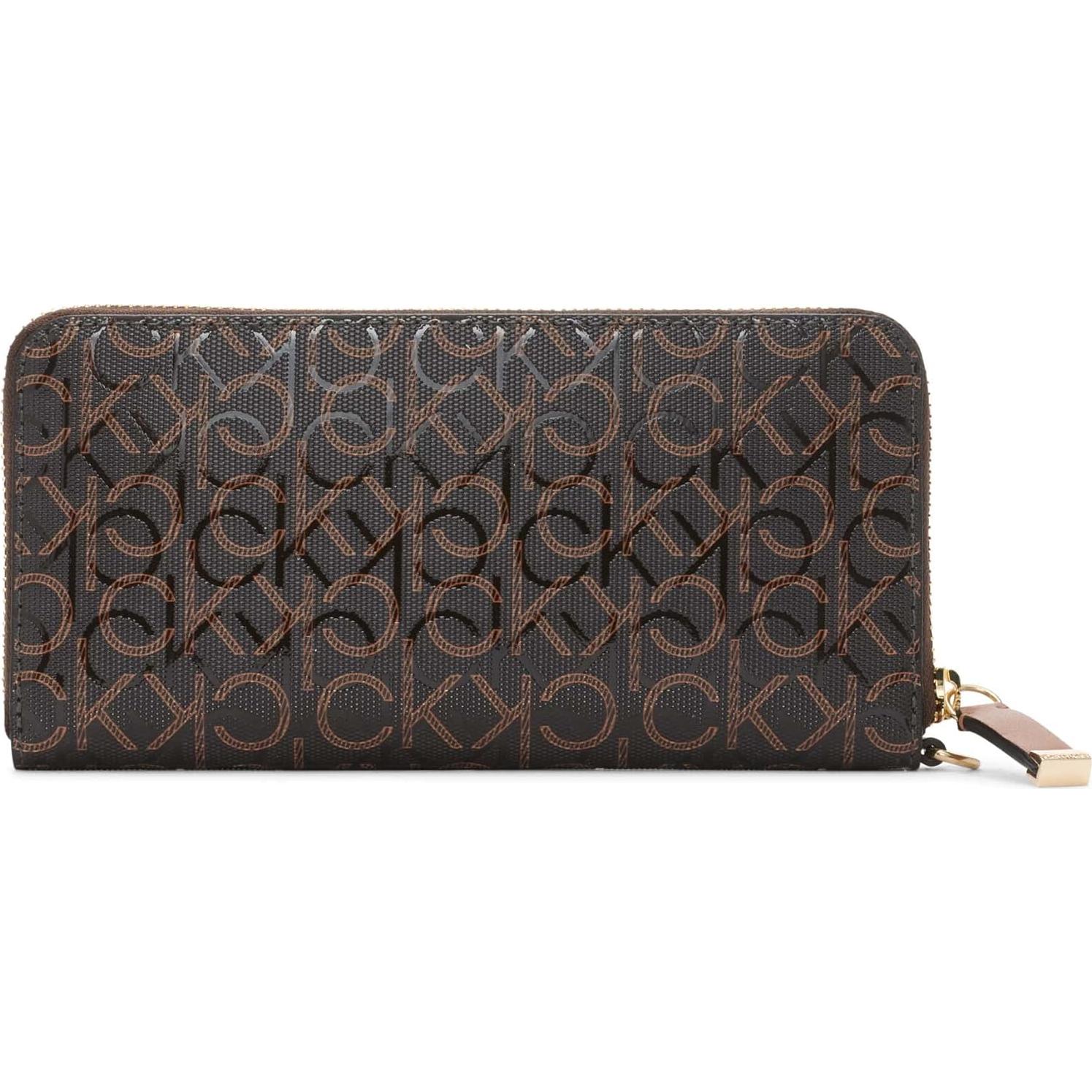 Cartera Continental Saffiano Calvin Klein Marrón 24.6x14.2cm