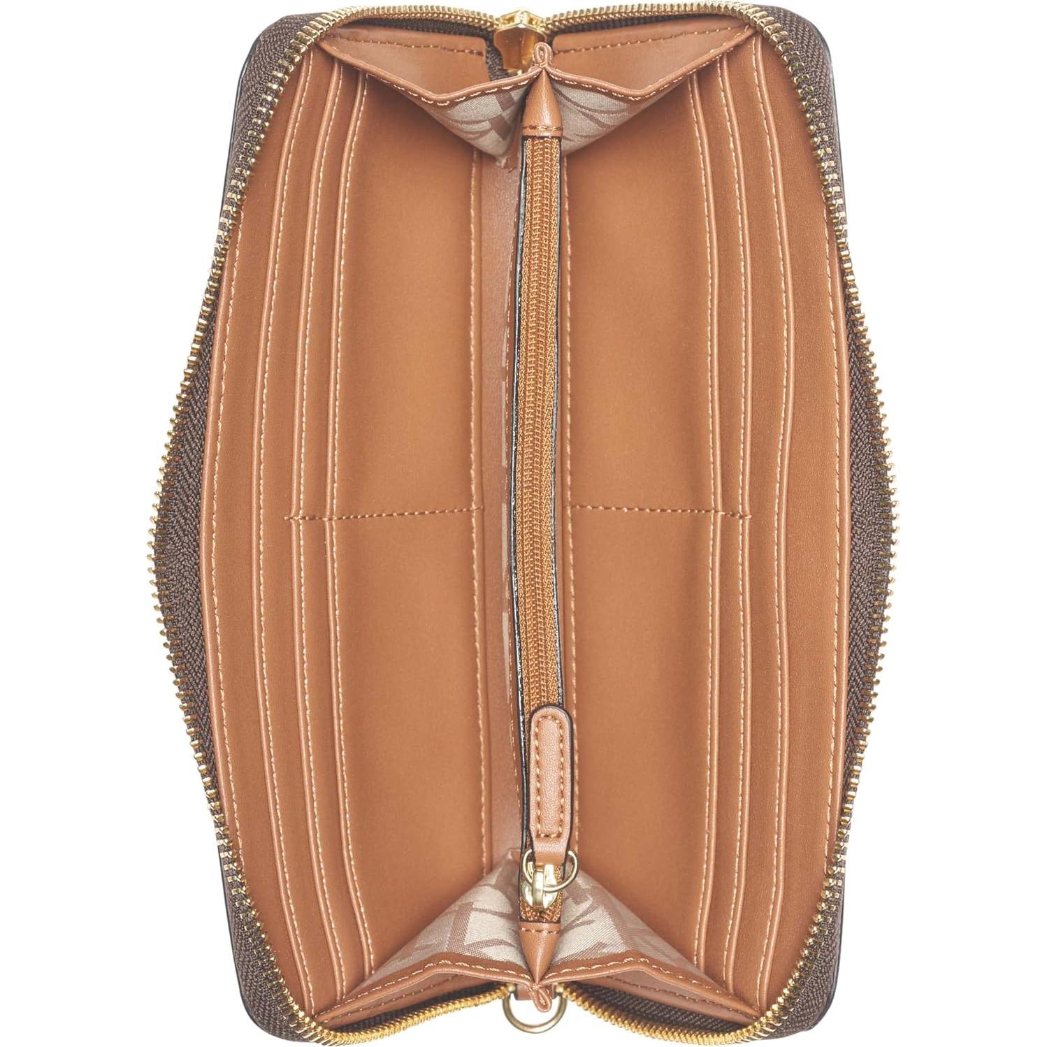 Cartera Continental Saffiano Calvin Klein Marrón 24.6x14.2cm