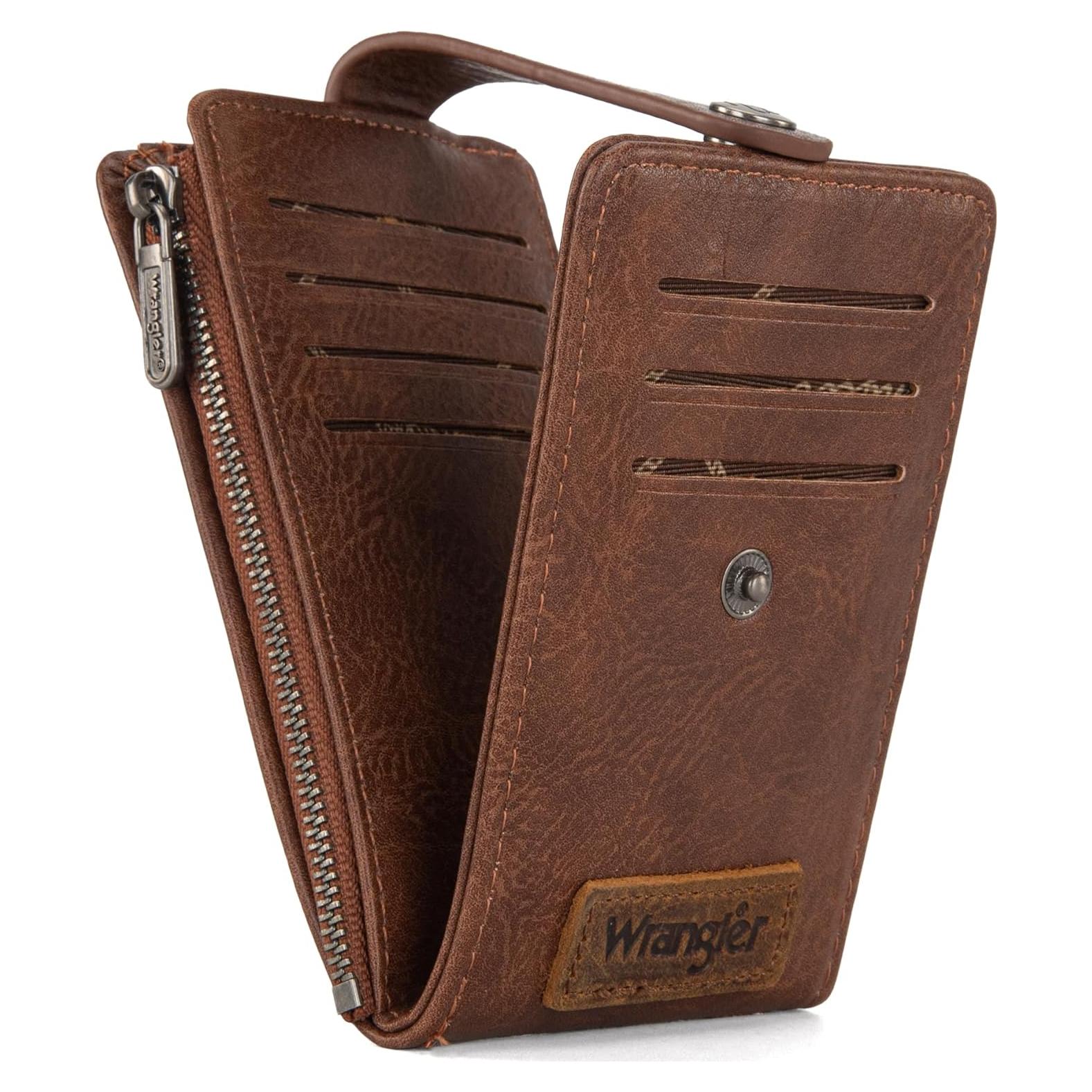 Billetera Bifold Wrangler para Mujeres Marrón Oscuro Slim