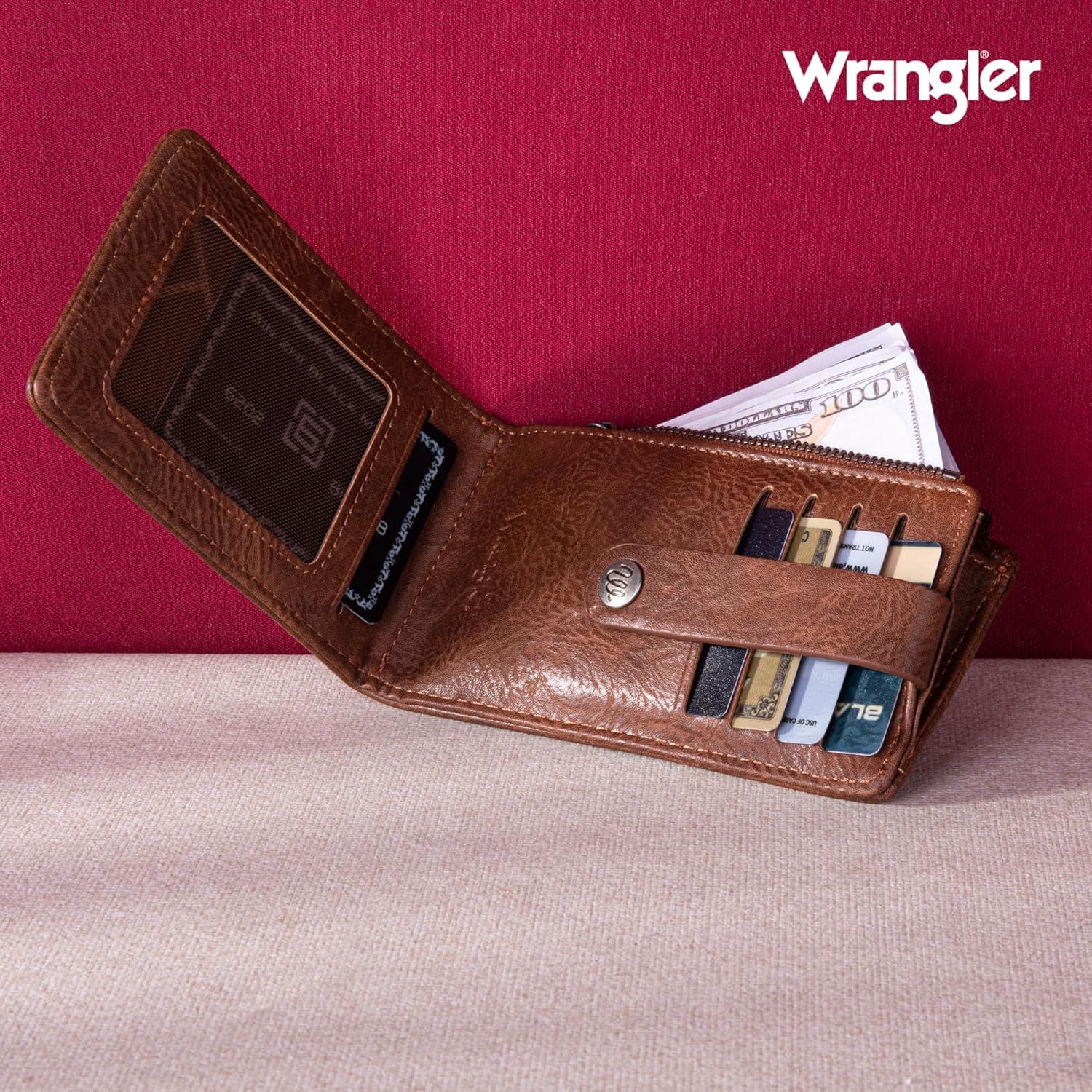 Billetera Bifold Wrangler para Mujeres Marrón Oscuro Slim