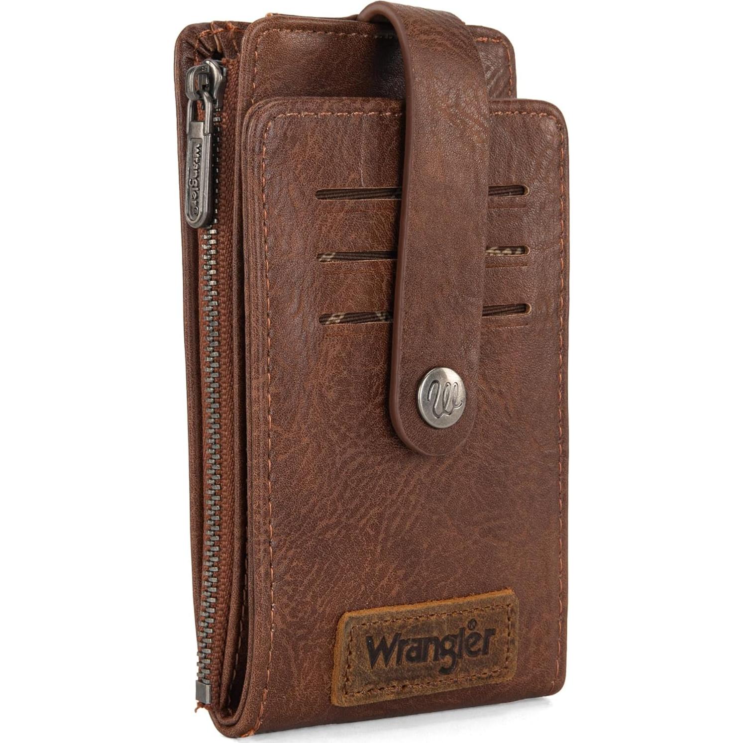 Billetera Bifold Wrangler para Mujeres Marrón Oscuro Slim