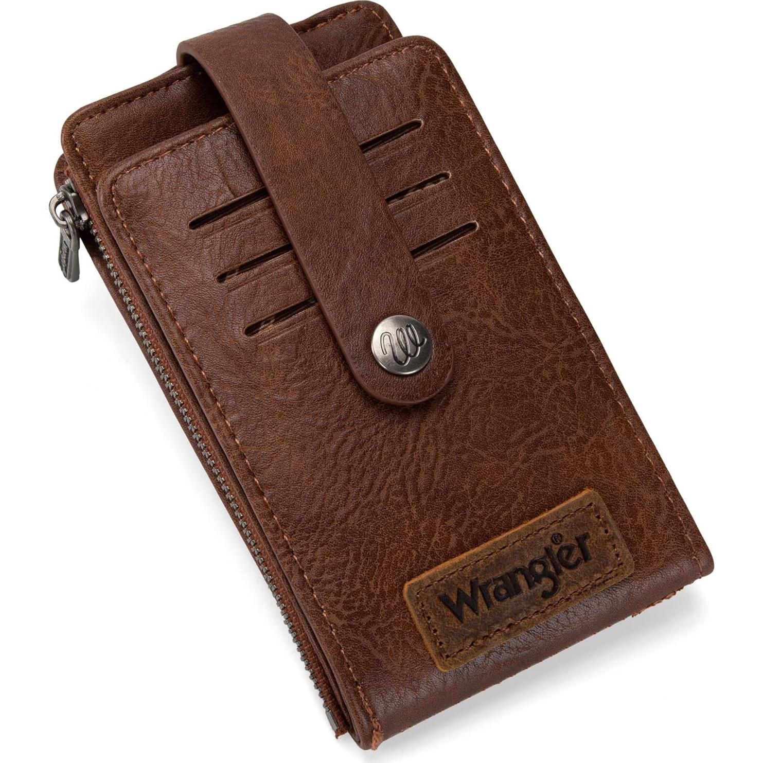 Billetera Bifold Wrangler para Mujeres Marrón Oscuro Slim