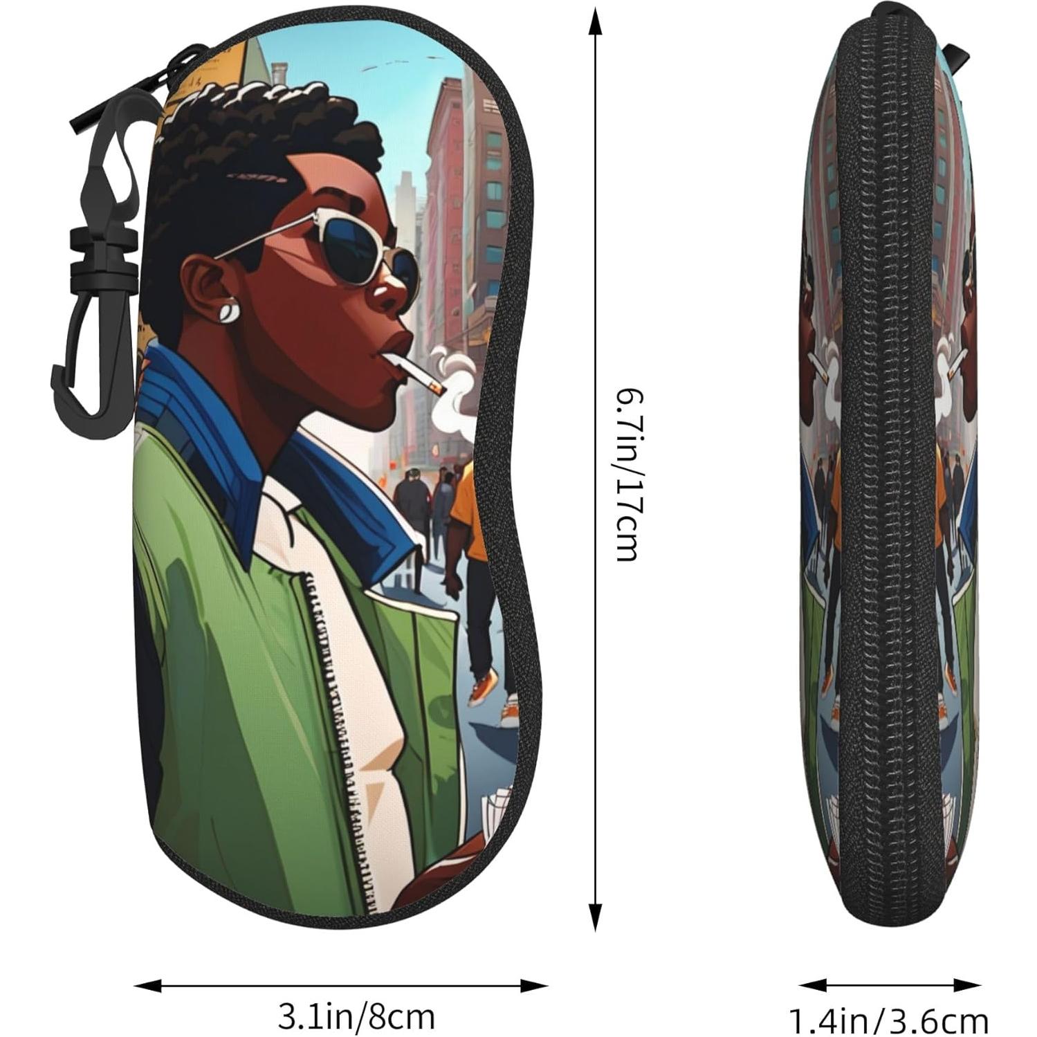 Funda de Gafas de Cuero Premium Unisex con Cierre Seguro