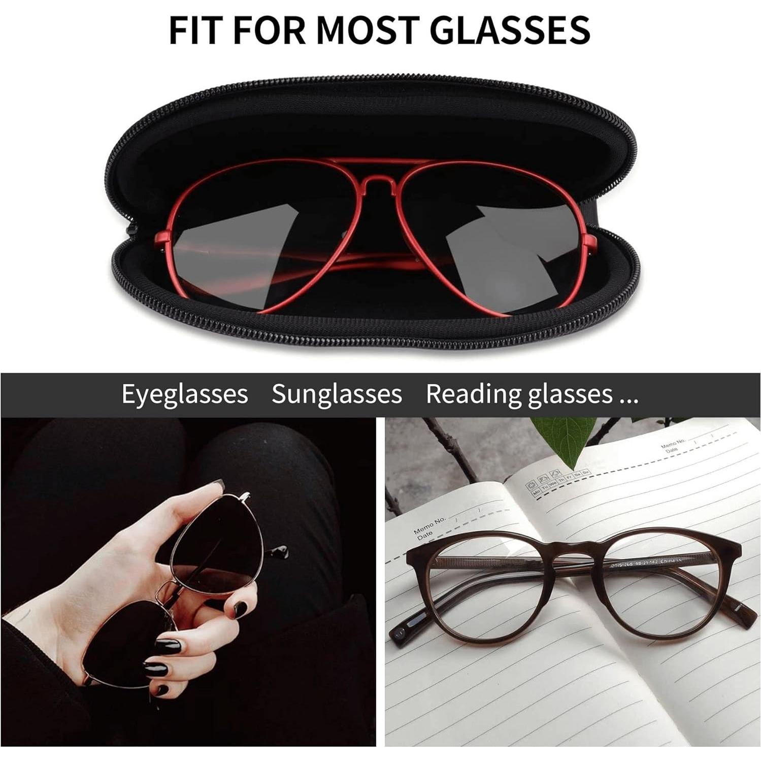 Funda de Gafas de Cuero Premium Unisex con Cierre Seguro