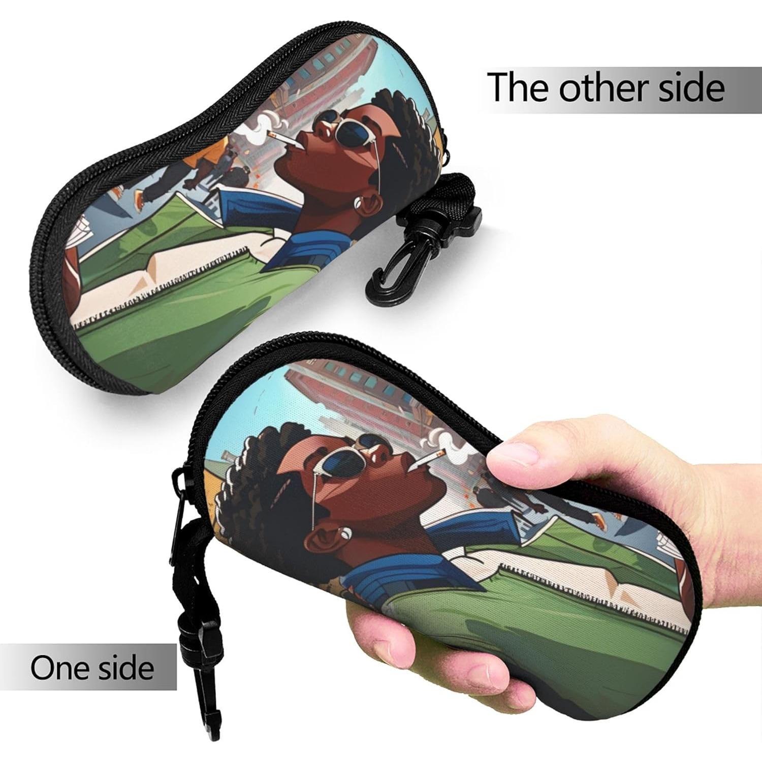 Funda de Gafas de Cuero Premium Unisex con Cierre Seguro