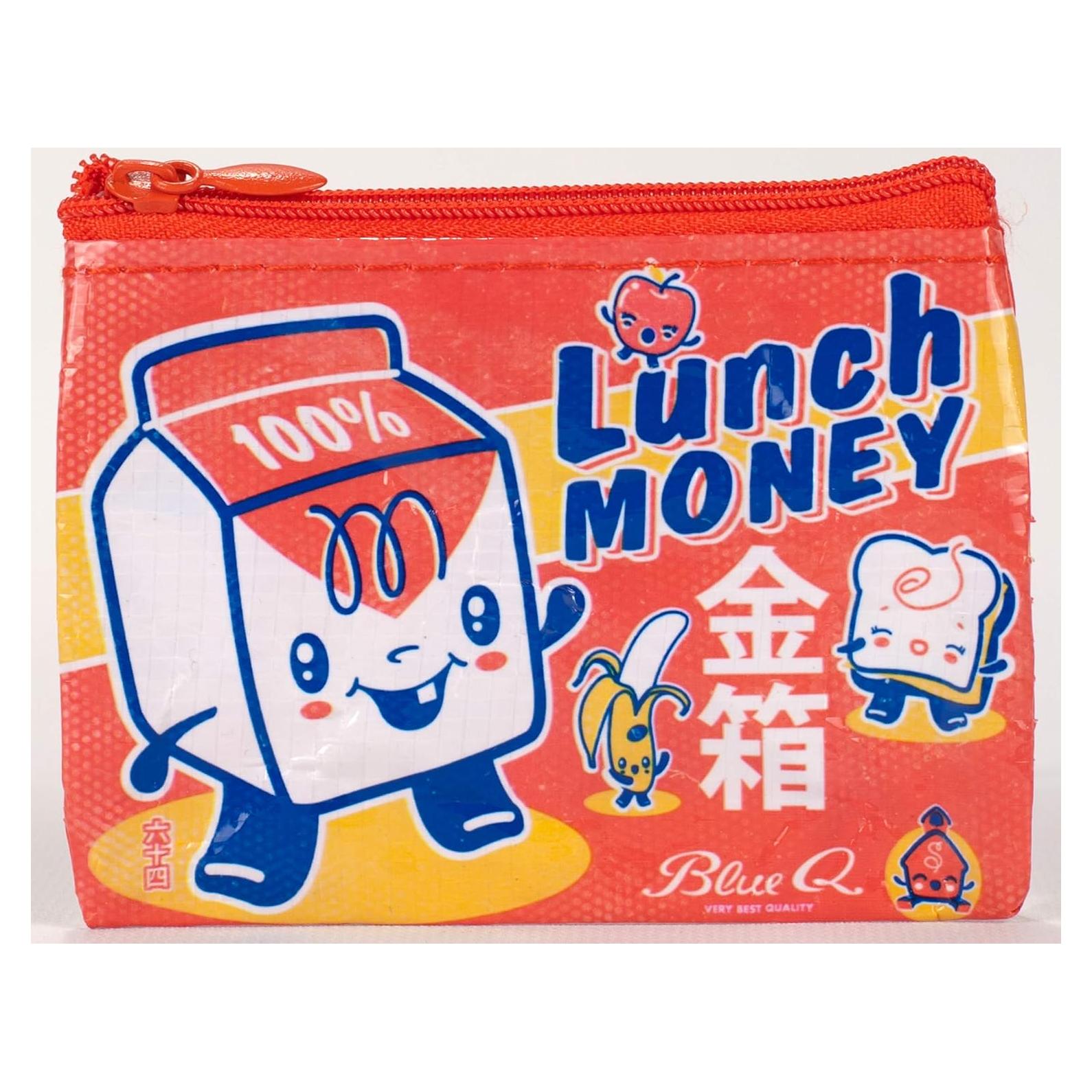 Monedero Blue Q de Dinero de Almuerzo 95% Reciclado 7.6x10.2cm