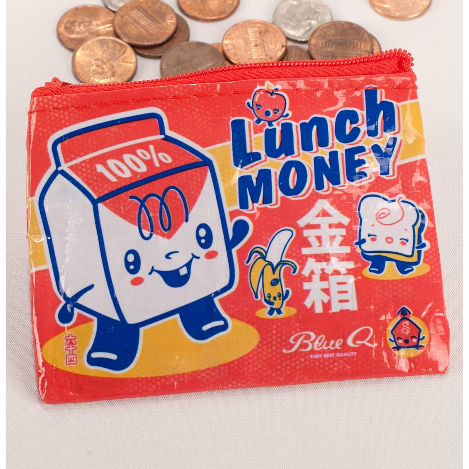 Monedero Blue Q de Dinero de Almuerzo 95% Reciclado 7.6x10.2cm