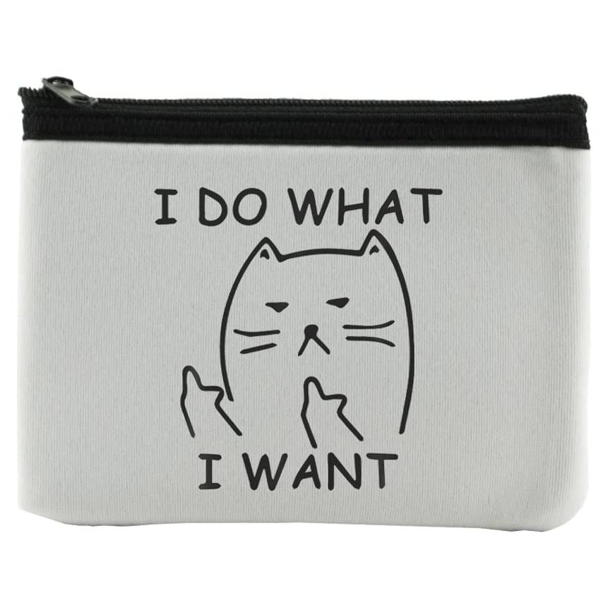 Monedero de Gato Bonito Hago Lo Que Quiero para Mujeres - 12x10 cm