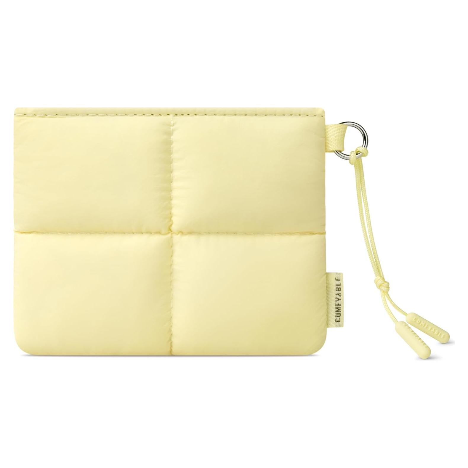 Monedero Puffy Comfyable Amarillo con Ventana para ID