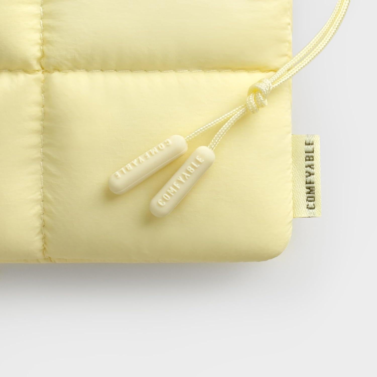 Monedero Puffy Comfyable Amarillo con Ventana para ID