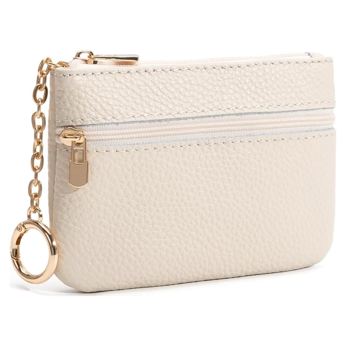 Monedero de Cuero con Llave LACPDK - 2 Bolsillos Cremallera