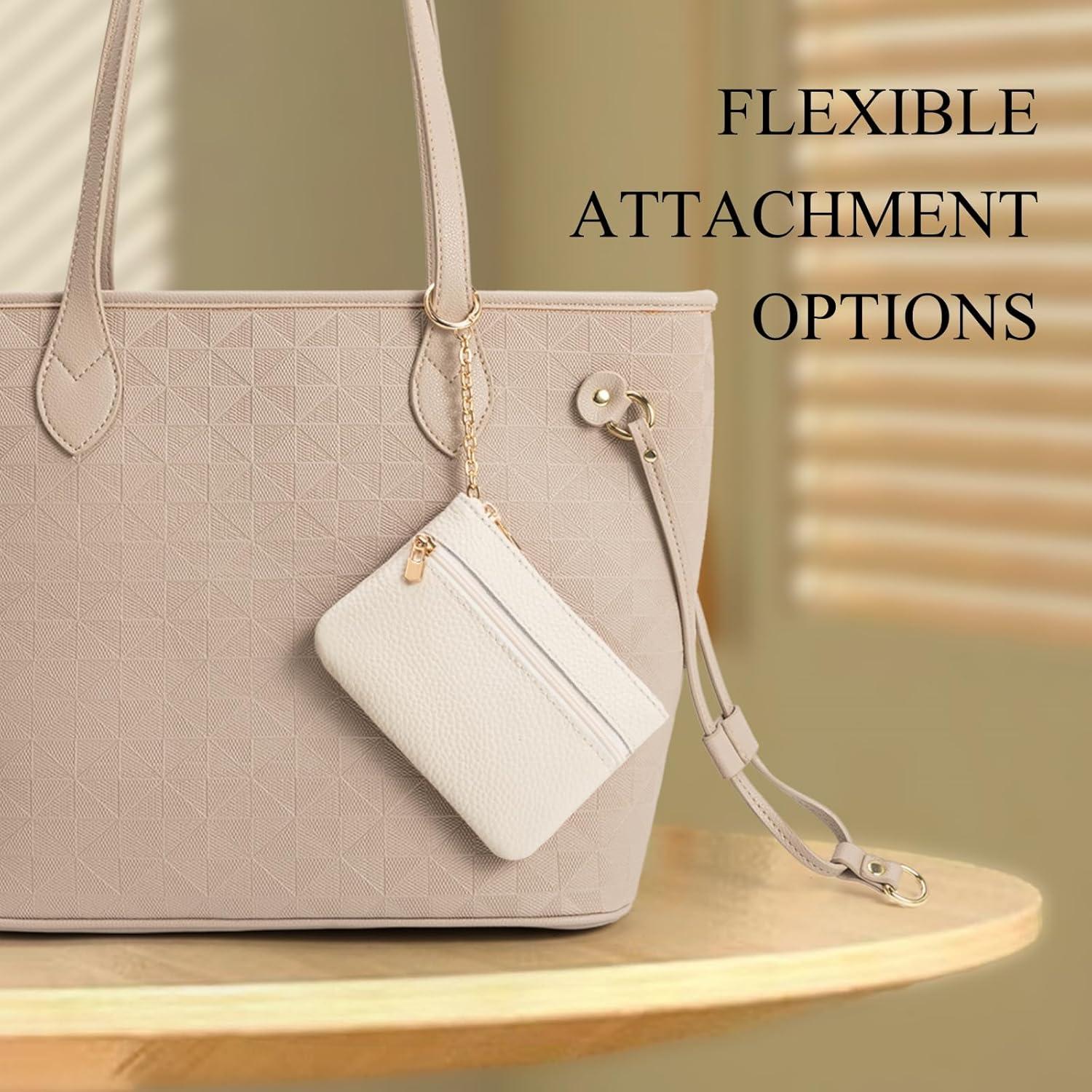 Monedero de Cuero con Llave LACPDK - 2 Bolsillos Cremallera