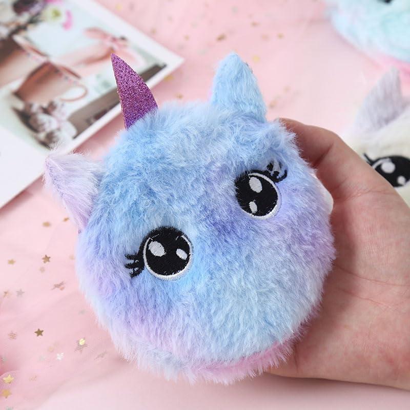 Monedero de Unicornio Rosa 2Pcs Peluche con Cremallera