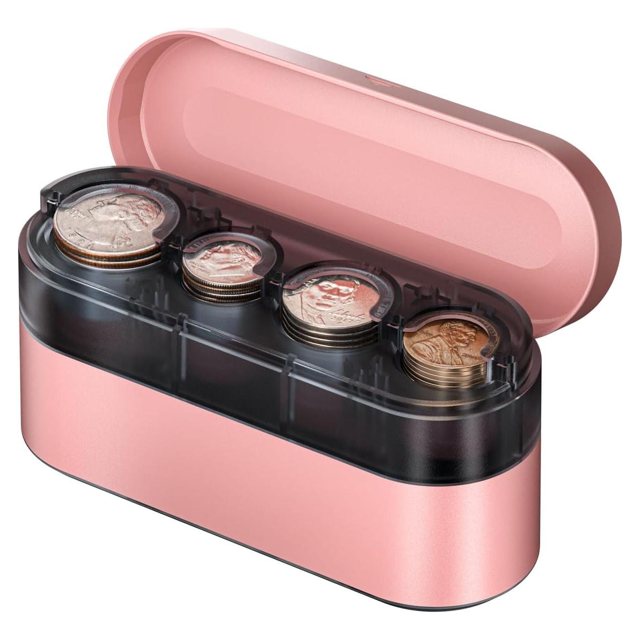 Soporte de Monedas HALOBLK HL01CB Rosa para Coche