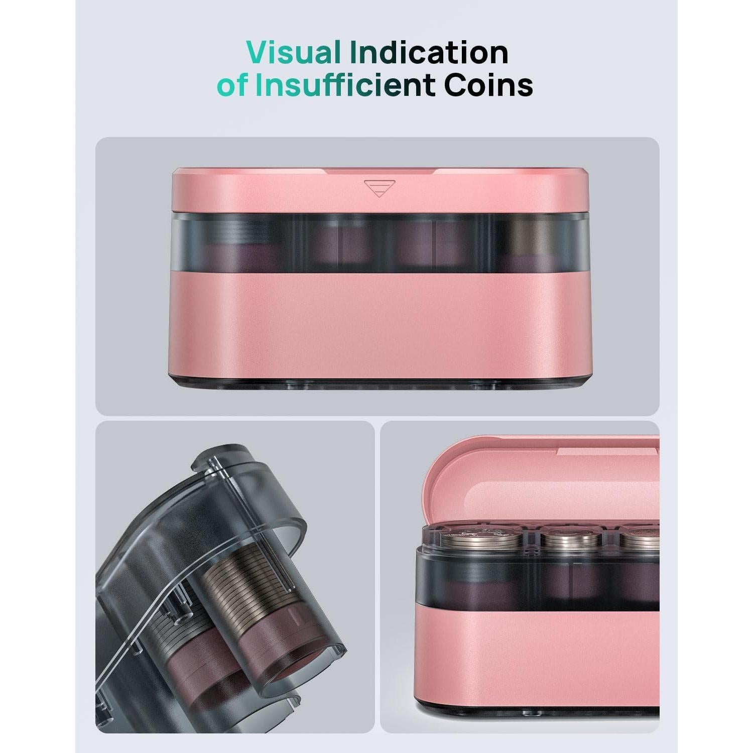 Soporte de Monedas HALOBLK HL01CB Rosa para Coche