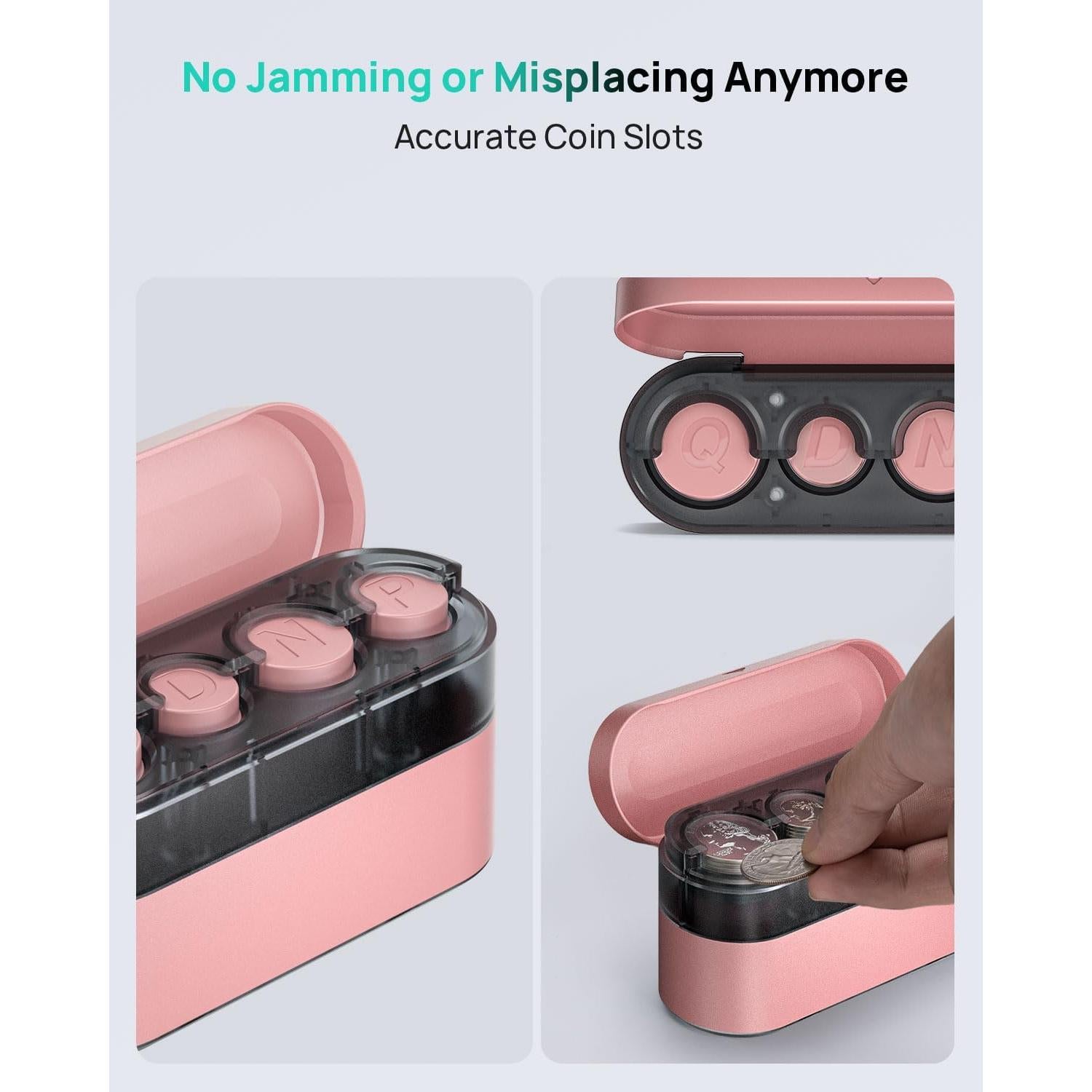 Soporte de Monedas HALOBLK HL01CB Rosa para Coche