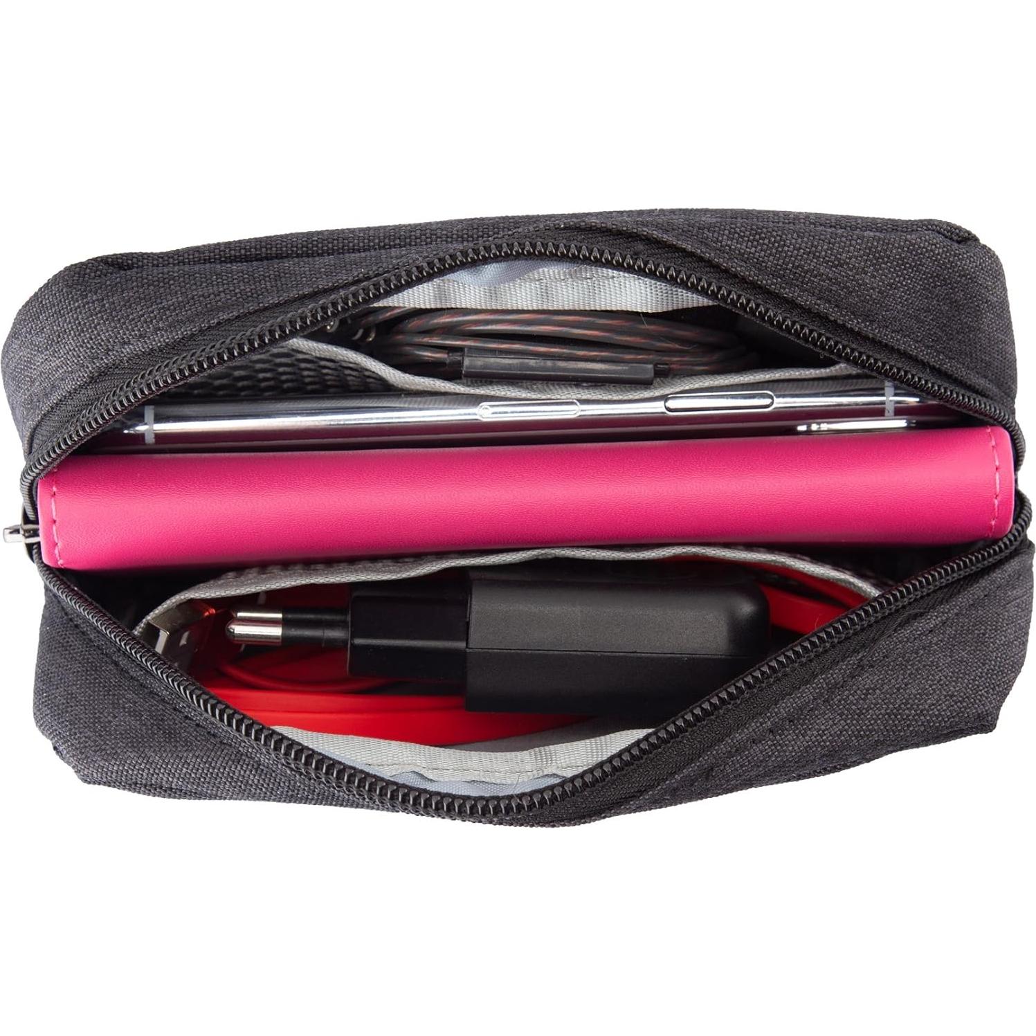 Estuche de Maquillaje E-Tree Negro 15x10 cm para Viajes