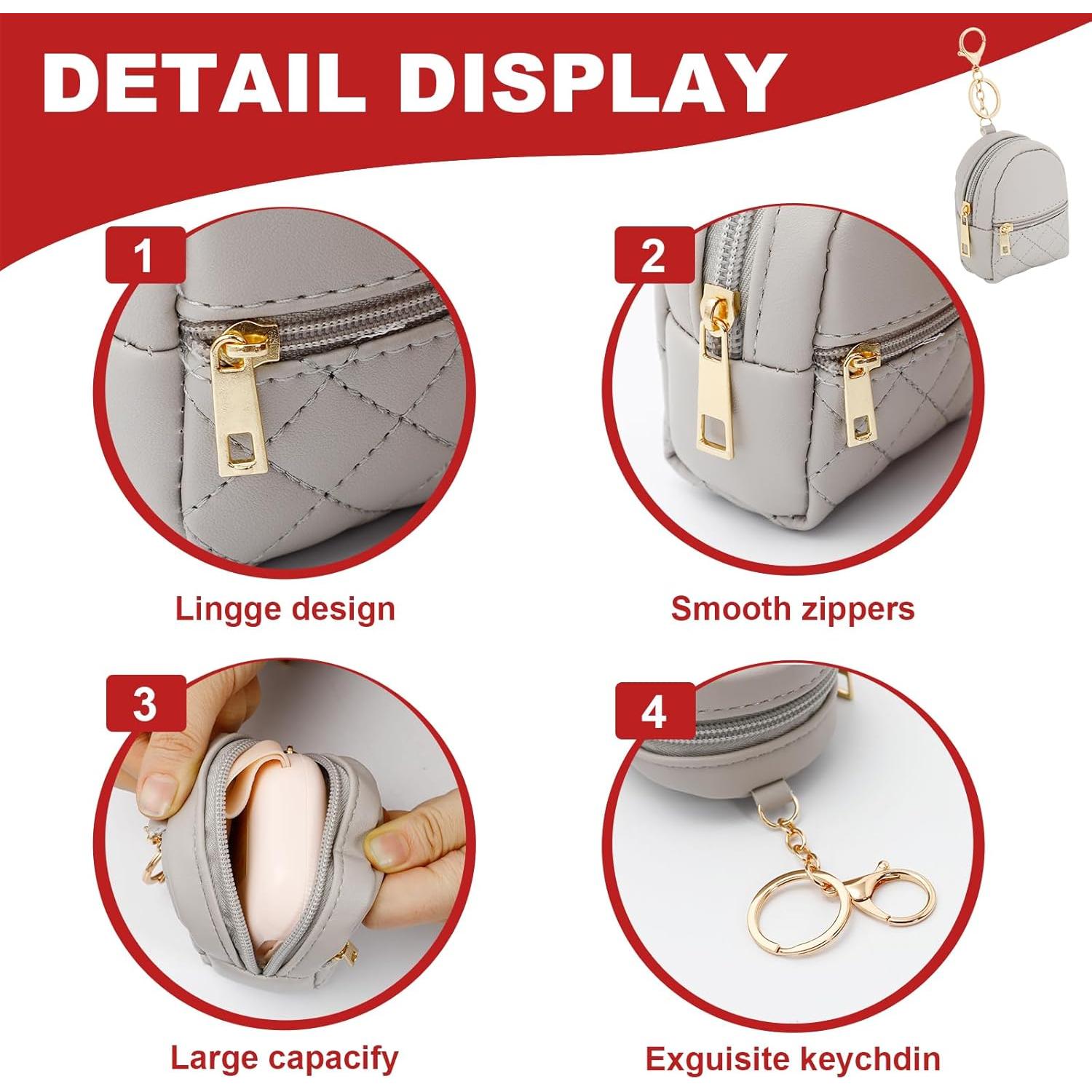 4 Mini Bolsas Cosméticas PU para Labial - Organizador Portátil