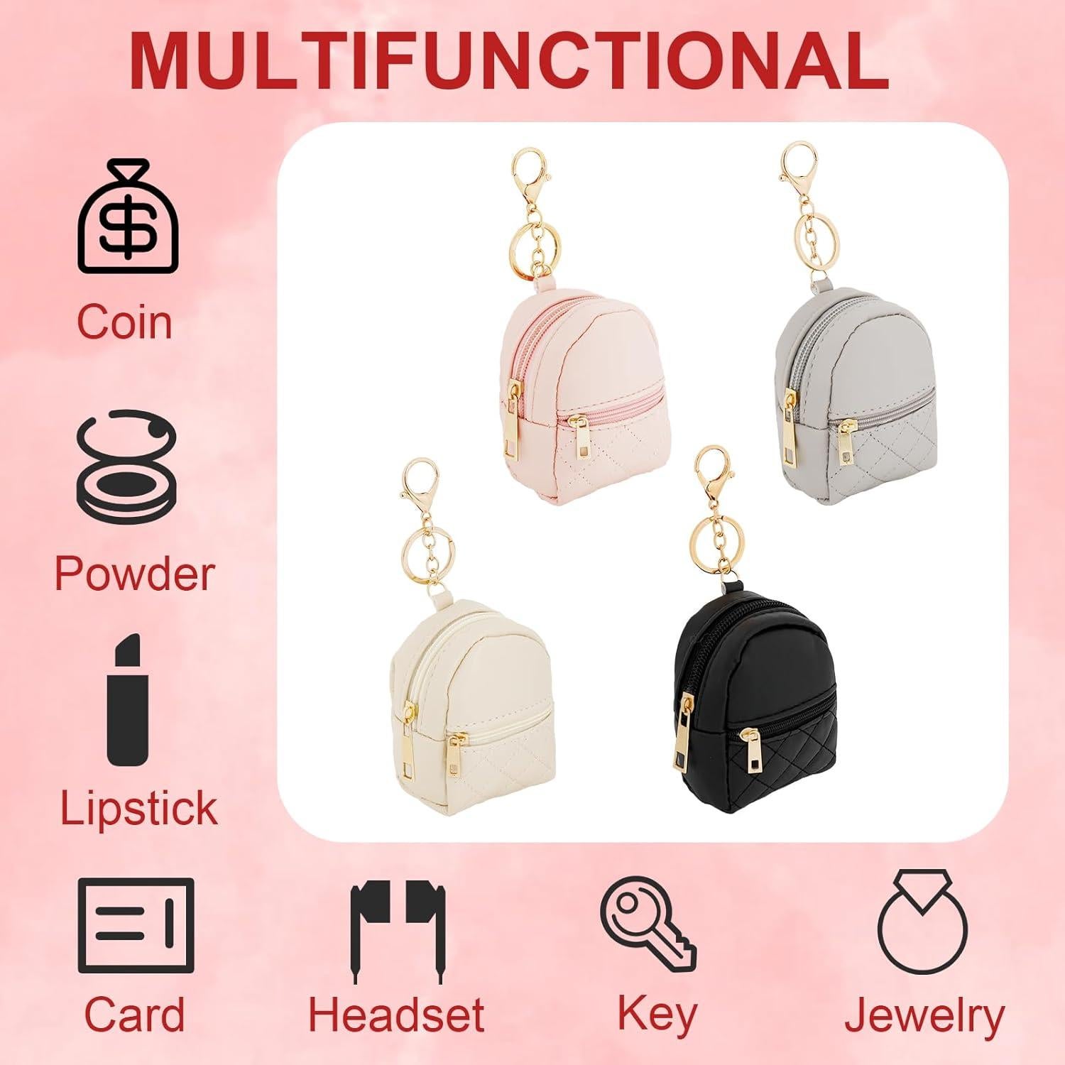 4 Mini Bolsas Cosméticas PU para Labial - Organizador Portátil