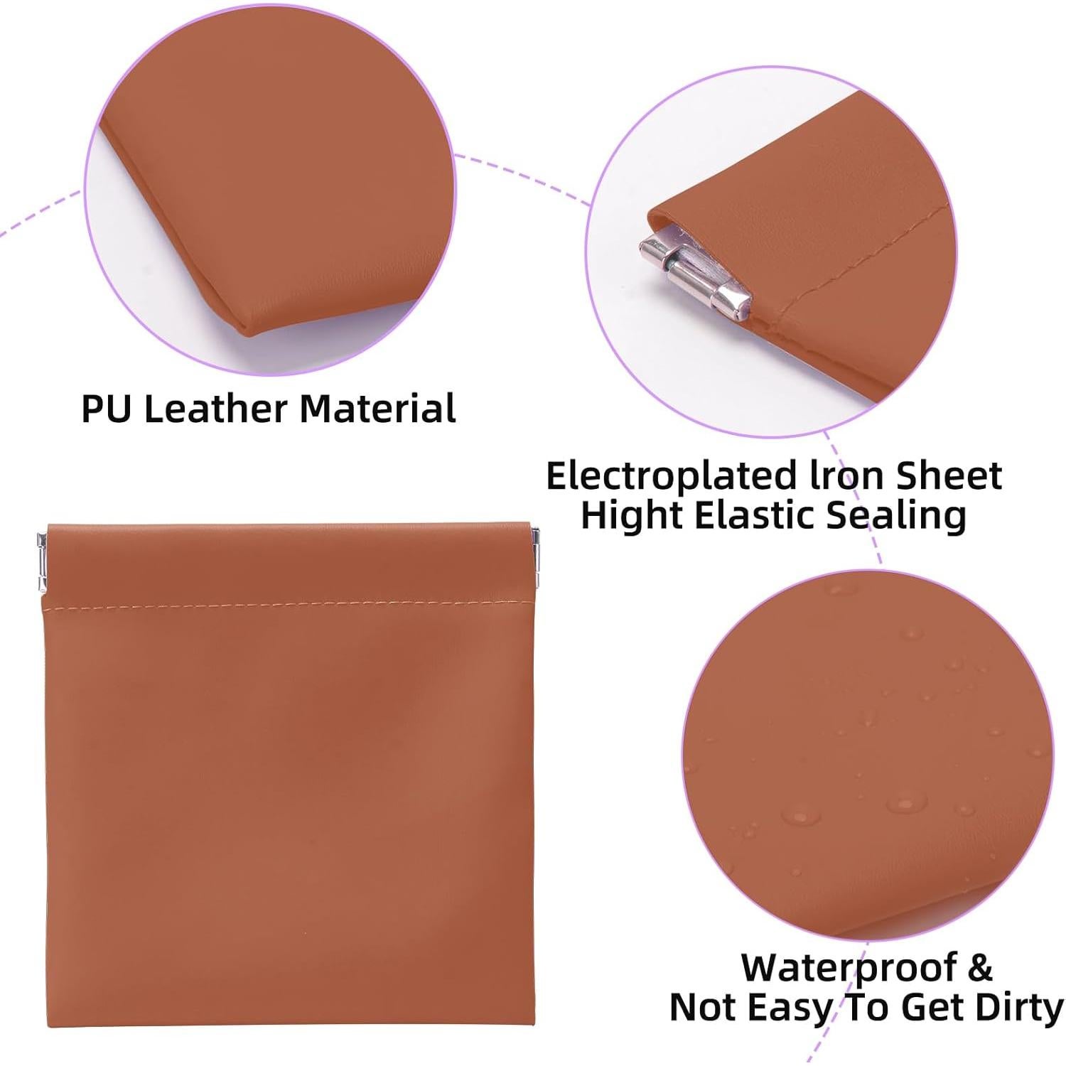 Monedero de cuero PU para hombres 4pcs Organizador compacto