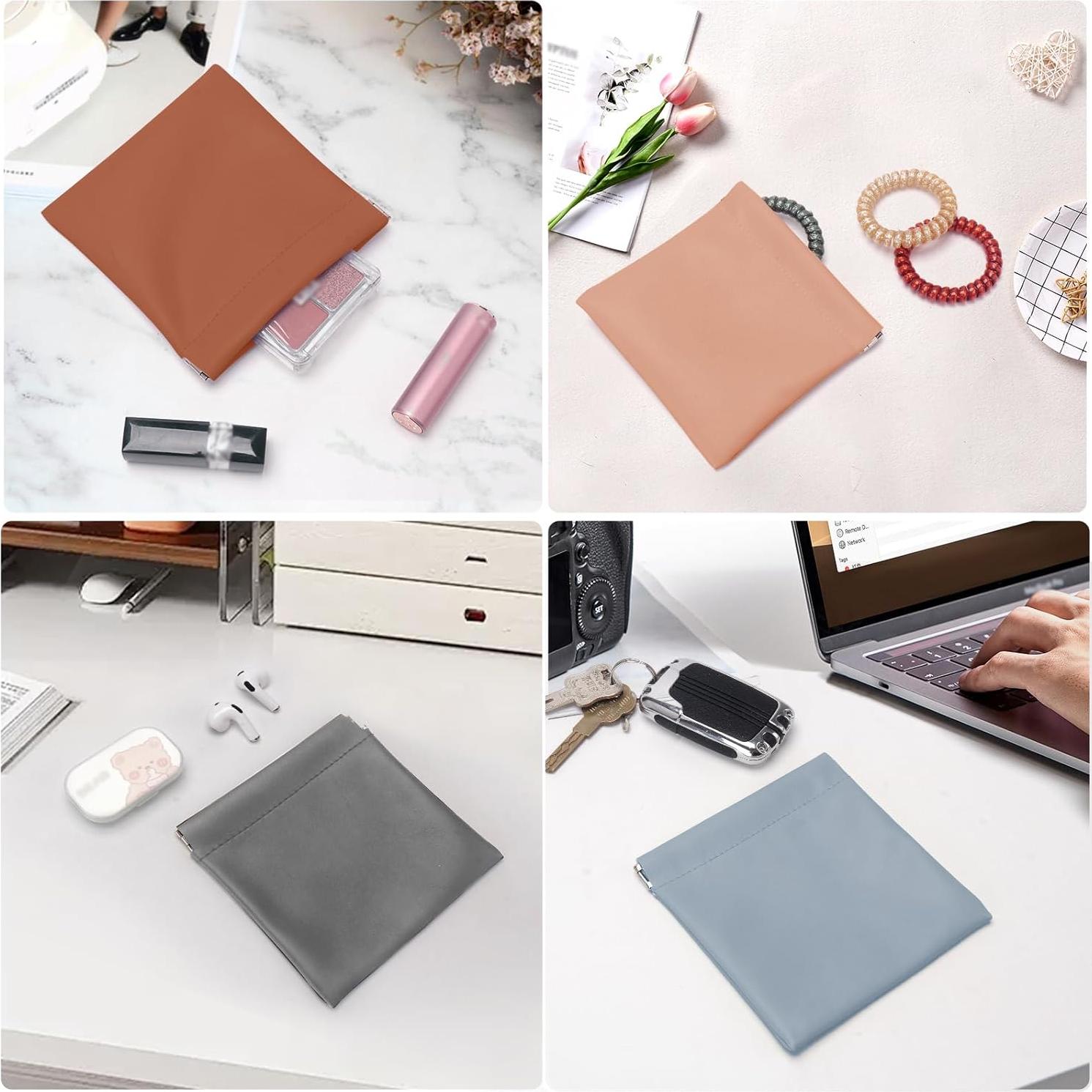 Monedero de cuero PU para hombres 4pcs Organizador compacto