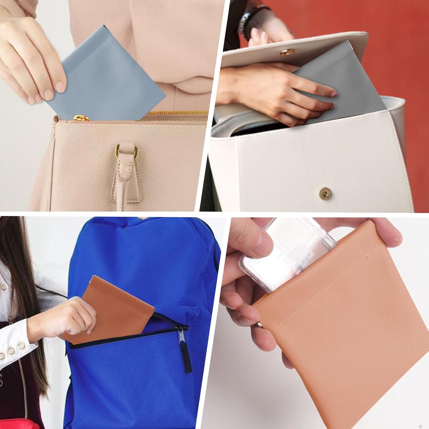 Monedero de cuero PU para hombres 4pcs Organizador compacto