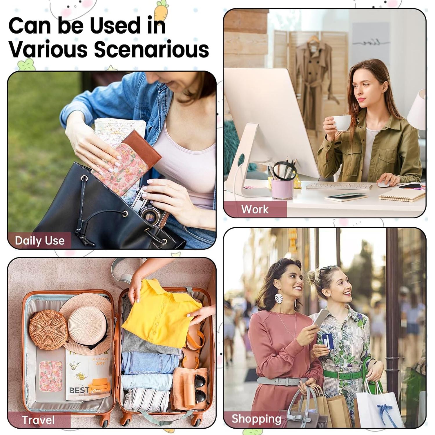 Monedero Acolchado LJCZKA Rosa Conejo 12x9 cm para Mujeres