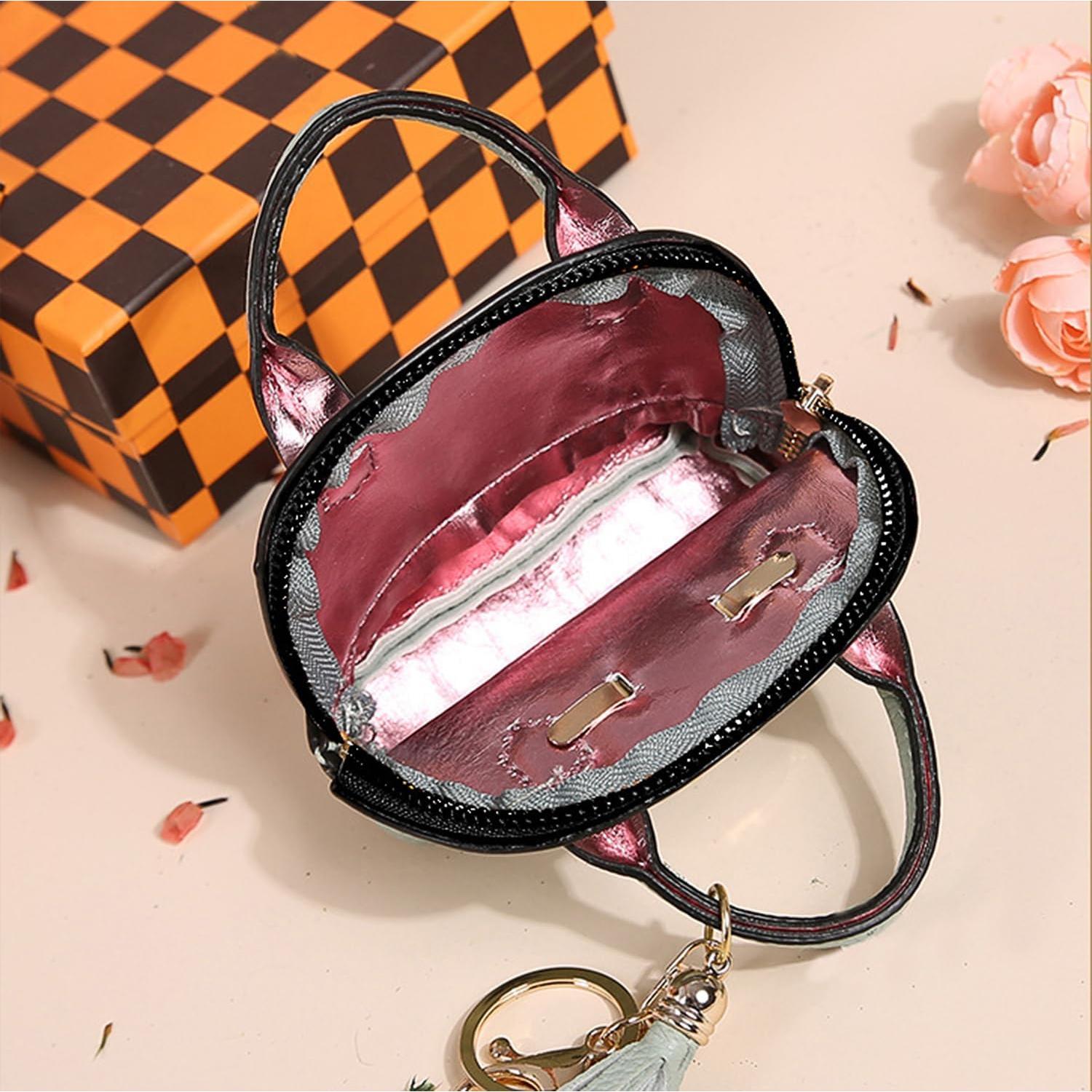 Monedero Tote Mini de Cuero PU Zitokin Plata 10.4x8.1cm