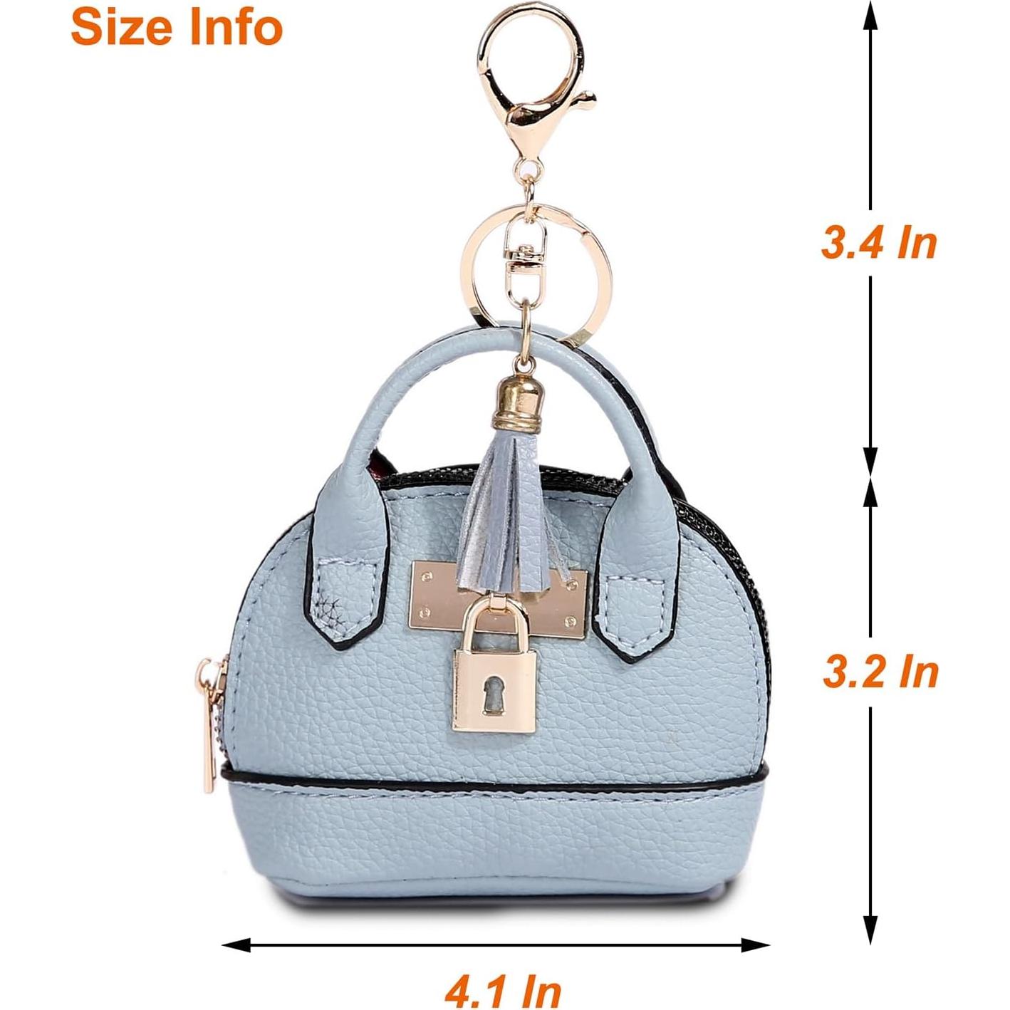 Monedero Tote Mini de Cuero PU Zitokin Plata 10.4x8.1cm