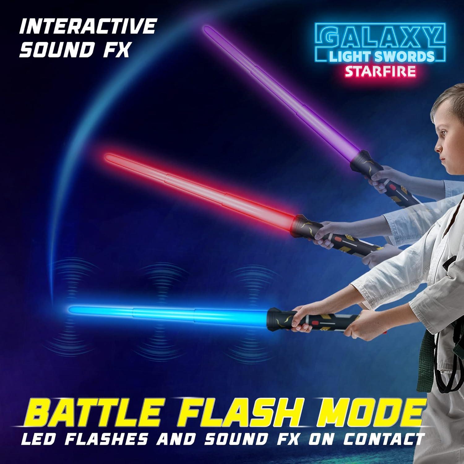 Set de 2 Espadas de Luz Starfire USA Toyz con Sonido FX