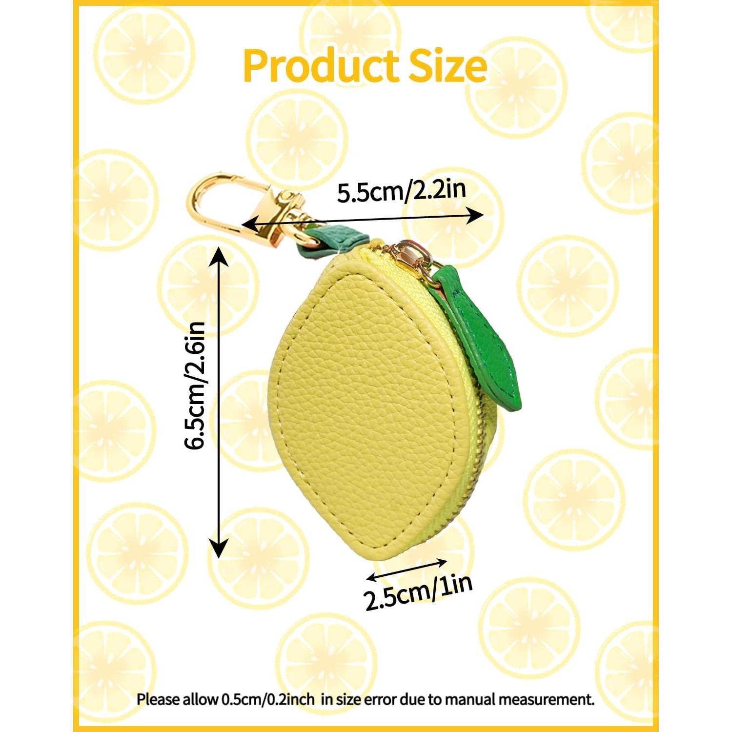 Monedero de Fruta 3D DXTREU Limón Amarillo con Llavero