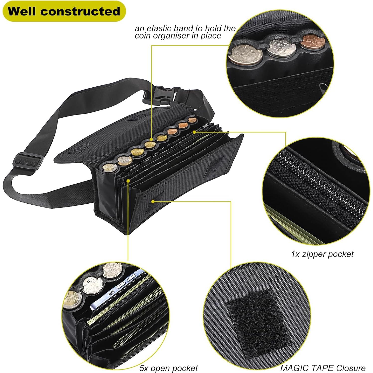 Riñonera Organizador de Monedas Euro BSTKEY 21x9x6cm