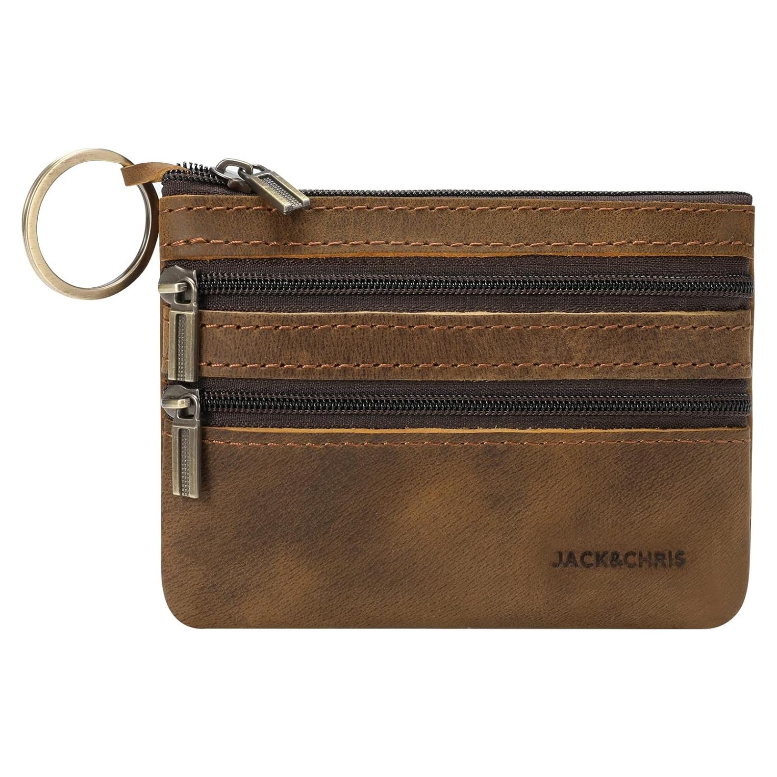 Monedero de cuero Jack&Chris JC301-8 para hombres, 12x8.5cm