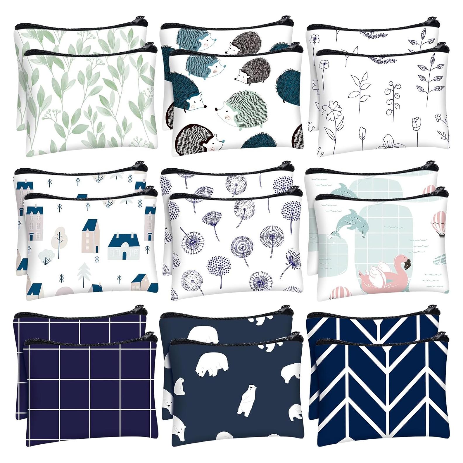 Monederos de Lona Silkfly - 18 Piezas para Mujeres - 9 Estilos