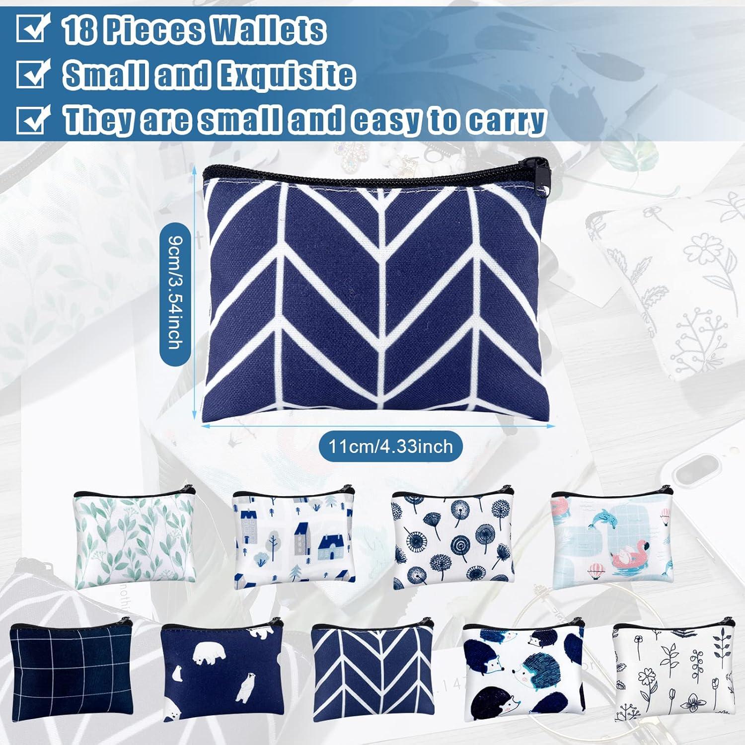 Monederos de Lona Silkfly - 18 Piezas para Mujeres - 9 Estilos