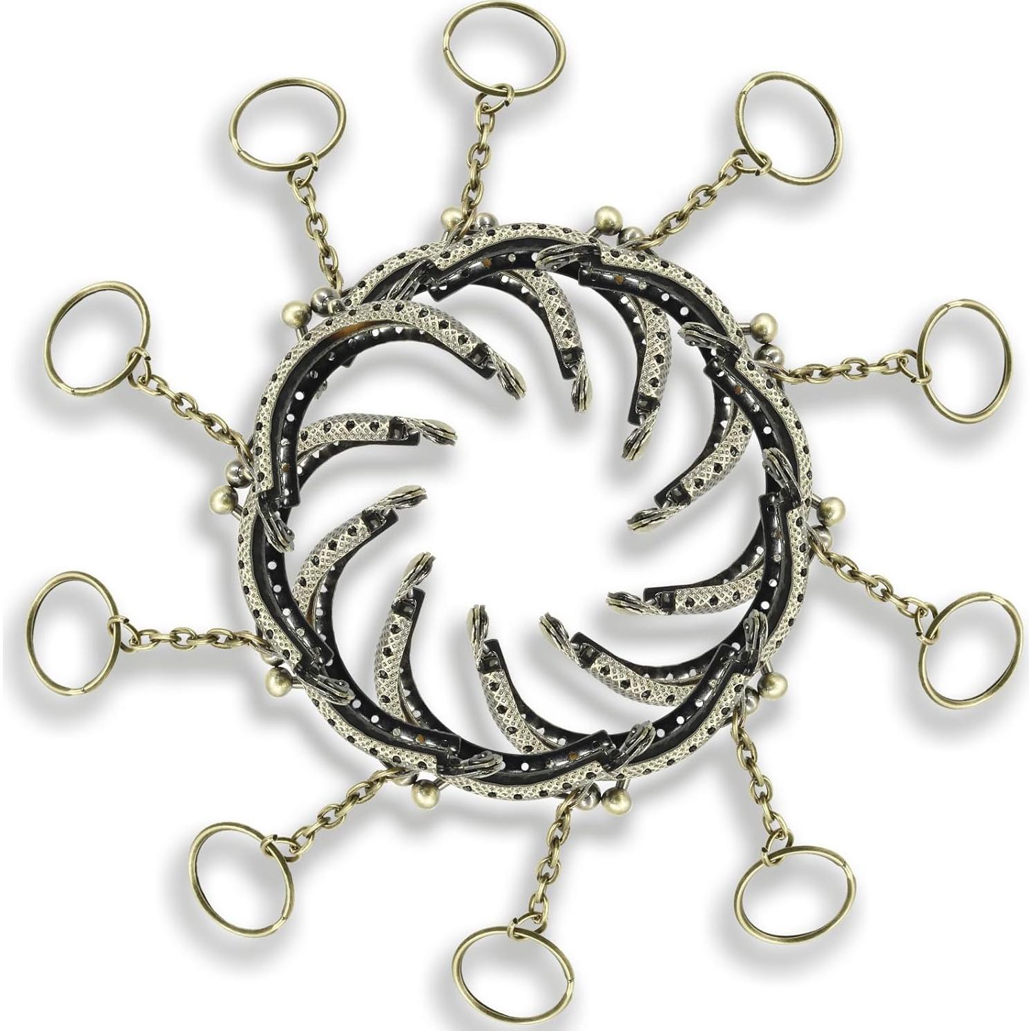 10 Cierres de Beso de Bronce para Monederos y Manualidades