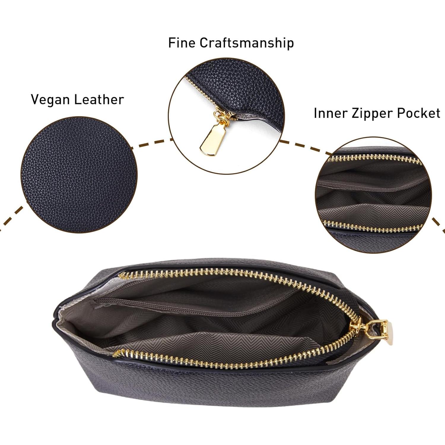 Monedero de Cuero PU VMEECARL Negro - Compacto y Unisex